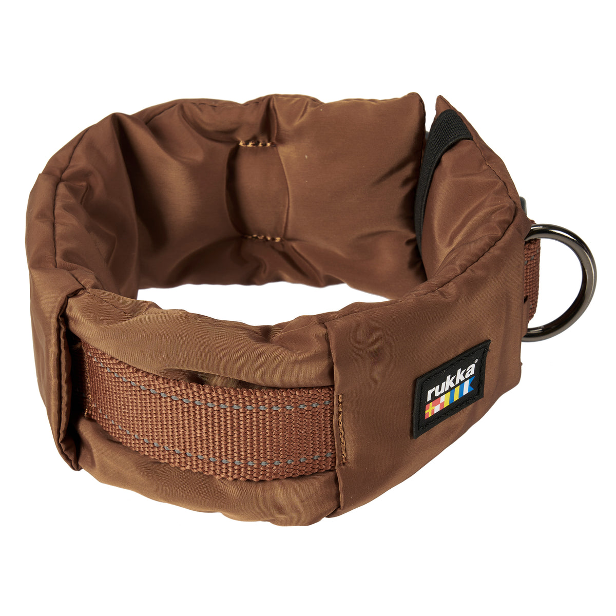 Rukka Pets Puff Collar - tummanruskea pehmustettu koiran kaulapanta