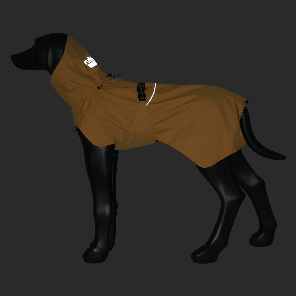 Rukka Pets Ripple Raincoat Honey – sadetakki eri kulmasta