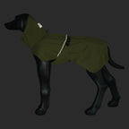 Rukka Pets Ripple Raincoat Dark Olive – sadetakki eri kulmasta