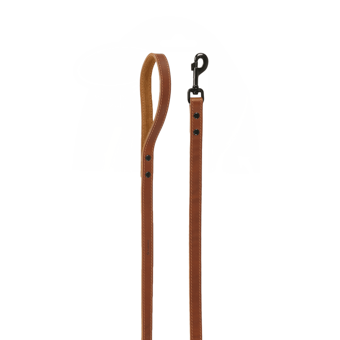 Flamingo Montana Genuine Leather Dog Leash – Cognac - For Tails And Wings