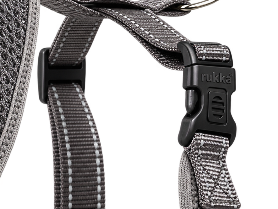 Rukka Pets Comfort Air Graphite -valjaiden säädettävä rintahihna