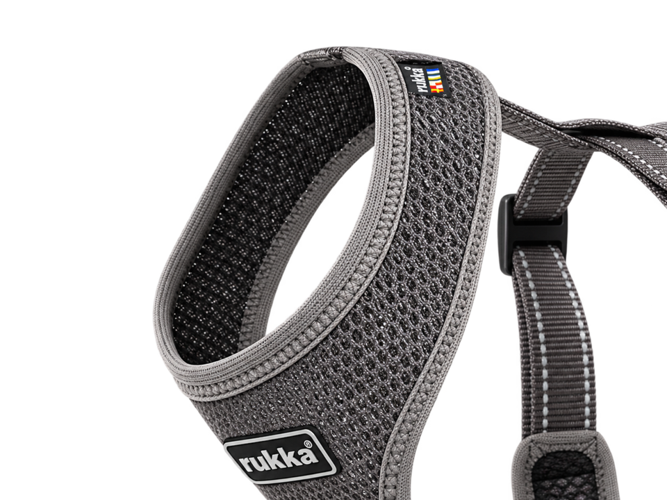 Rukka Pets Comfort Air Graphite -valjaiden kiinteä kaula-aukko