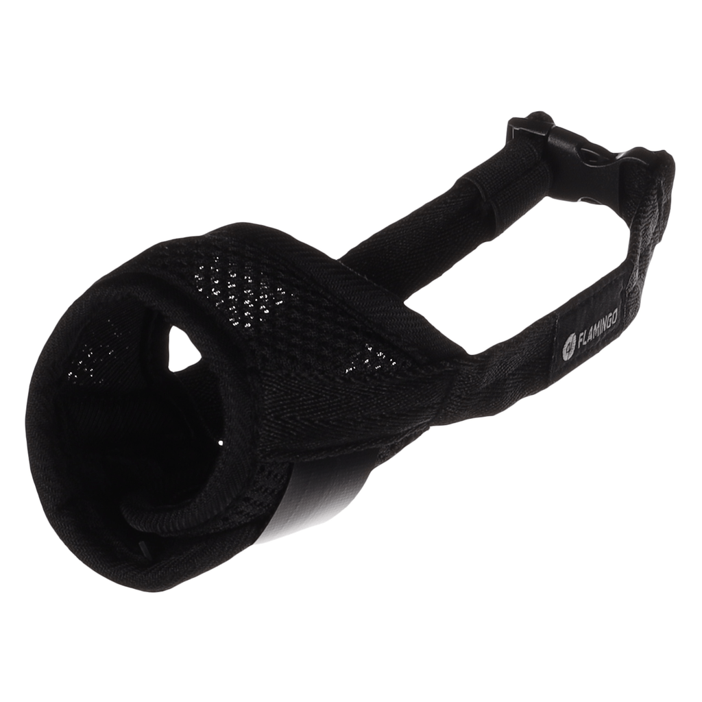 Muzzle Rolo Black – Flamingo Durable Ventilated Dog Muzzle - FOR TAILS & WINGS