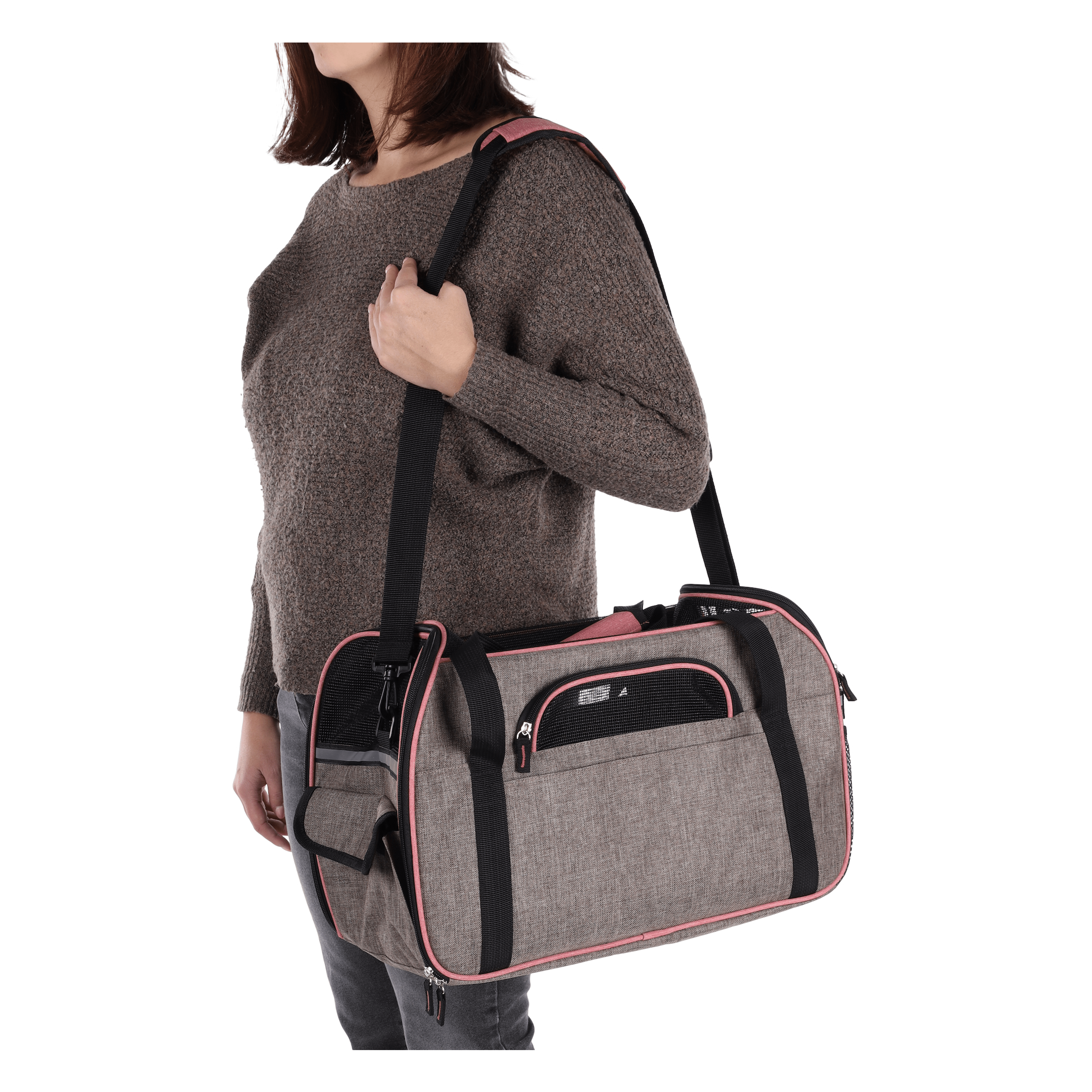 Carrying Bag Xandor Taupe — Premium Pet Travel Carrier - FOR TAILS & WINGS