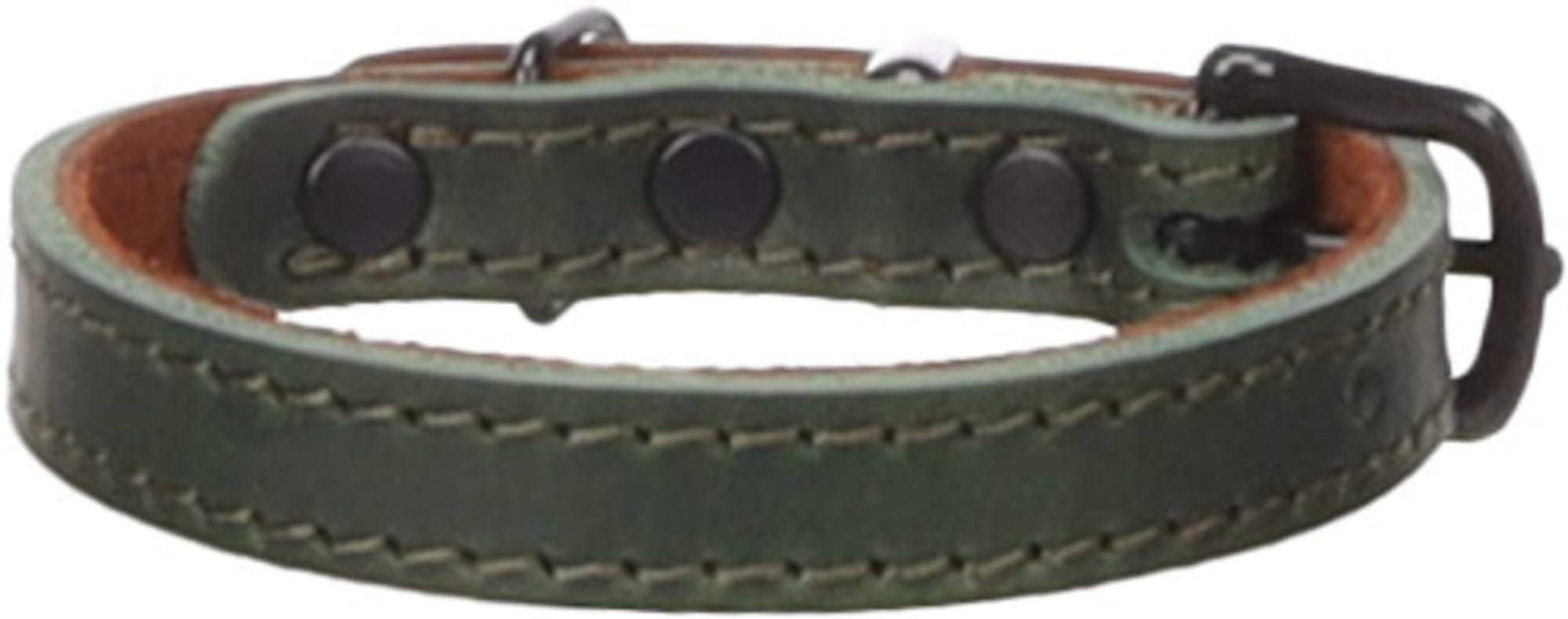 Flamingo Montana Genuine Leather Dog Collar – Black - FOR TAILS & WINGS