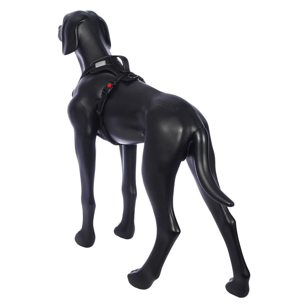 Rukka Solid Black Dog Harness. - For Tails And Wings