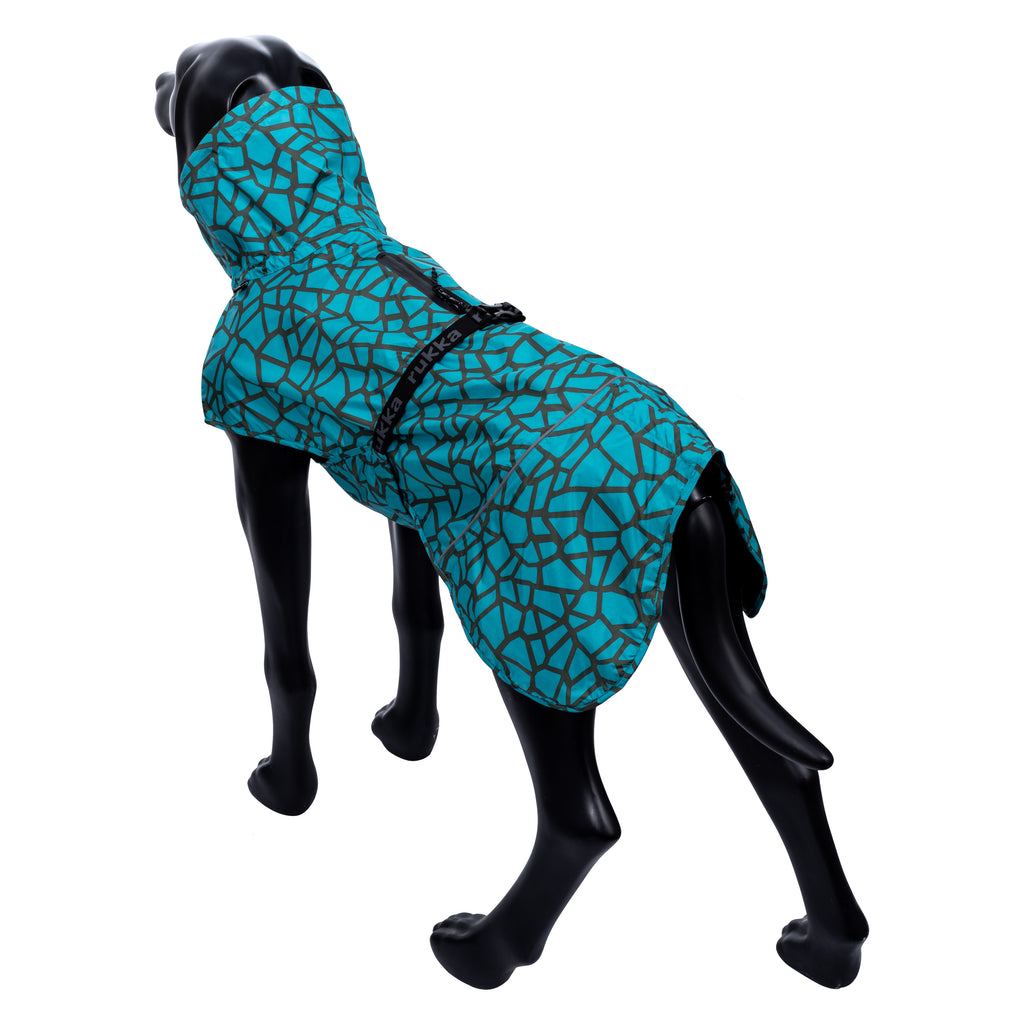 Rukka Pets Hayton Warm Raincoat – tuotekuva eri kuvakulmasta 3, väri 340, lämmin koiran sadetakki