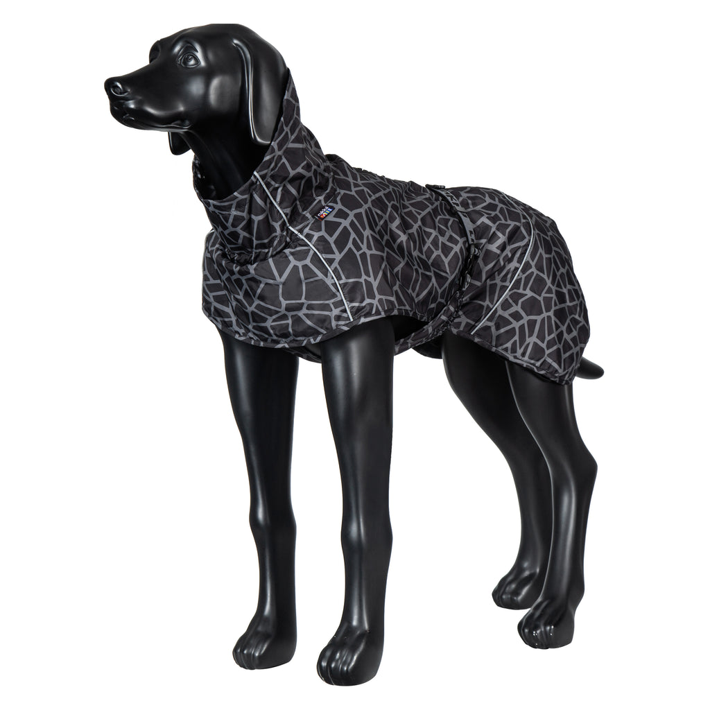 Rukka Pets Hayton Warm Raincoat – tuotekuva eri kuvakulmasta 1, väri 990, lämmin koiran sadetakki