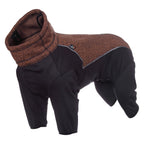 Rukka Pets Subrima technical knit fleece dog overall in Dark Brown – product front view