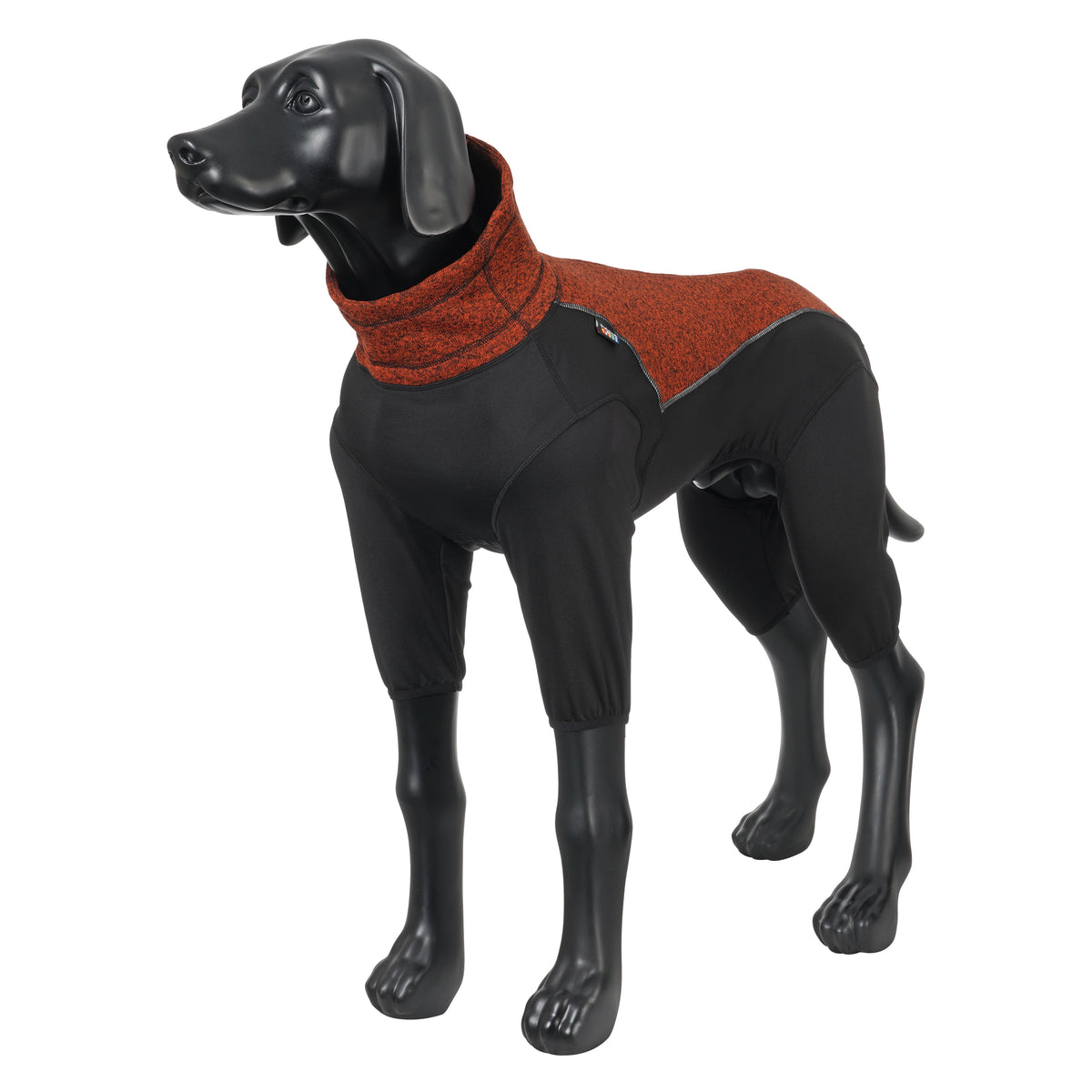 Rukka Pets Subrima technical knit fleece dog overall in Rust – product angle 1