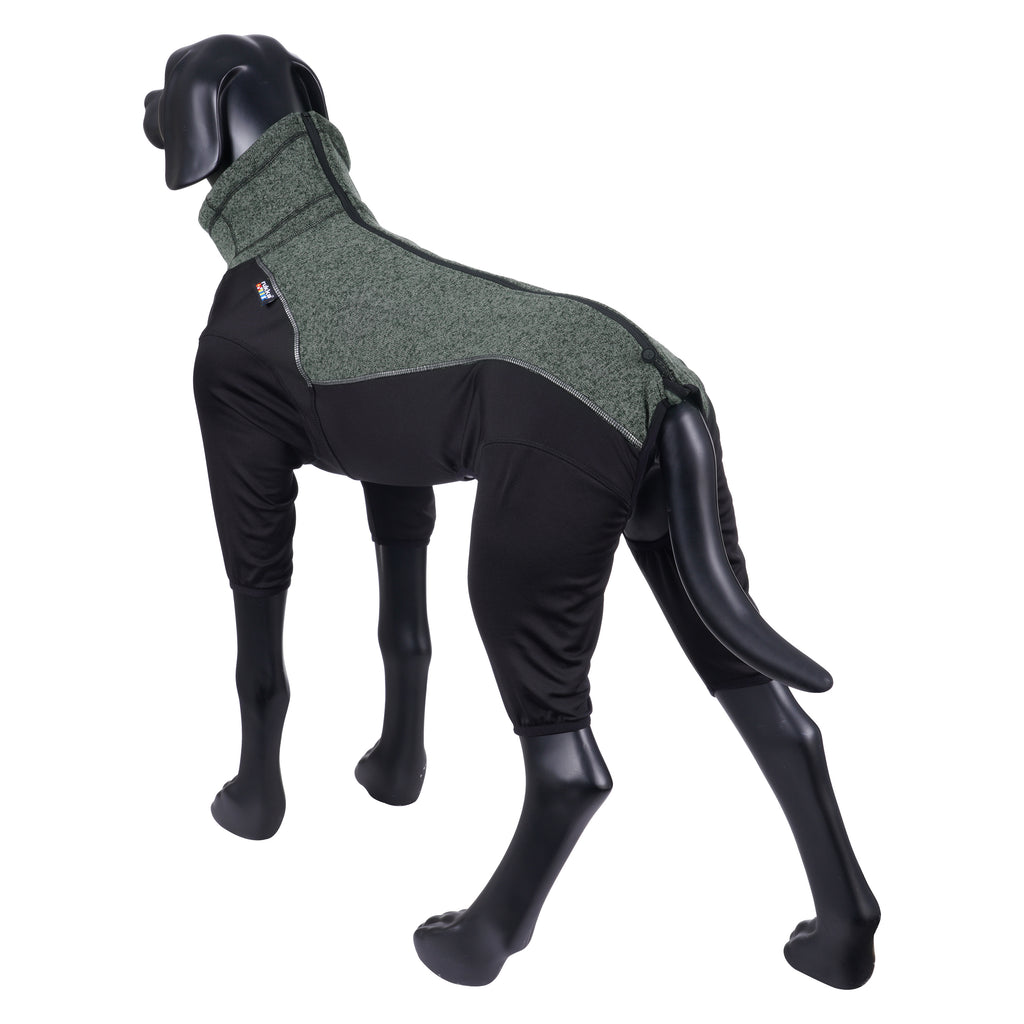 Rukka Pets Subrima technical knit fleece dog overall in Forest – product angle 3