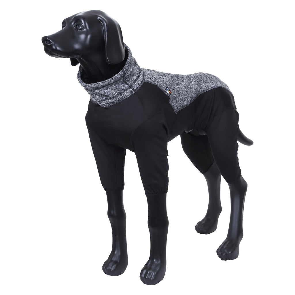 Rukka Pets Subrima technical knit fleece dog overall in Basic Black – product angle 1