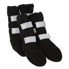 Rukka Pets Fleece Boots - neljä mustaa fleece-tossua koiralle