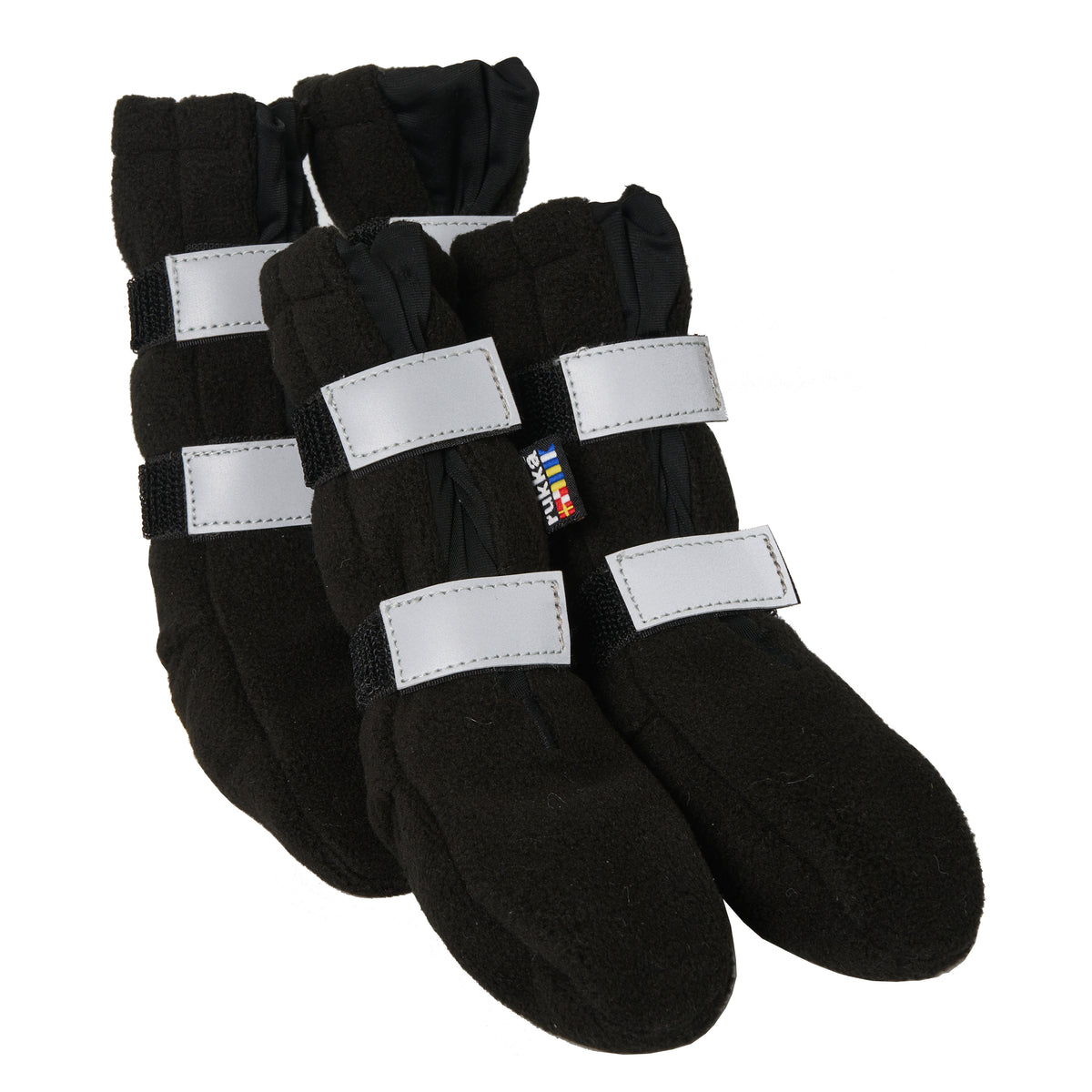 Rukka Pets Fleece Boots - neljä mustaa fleece-tossua koiralle