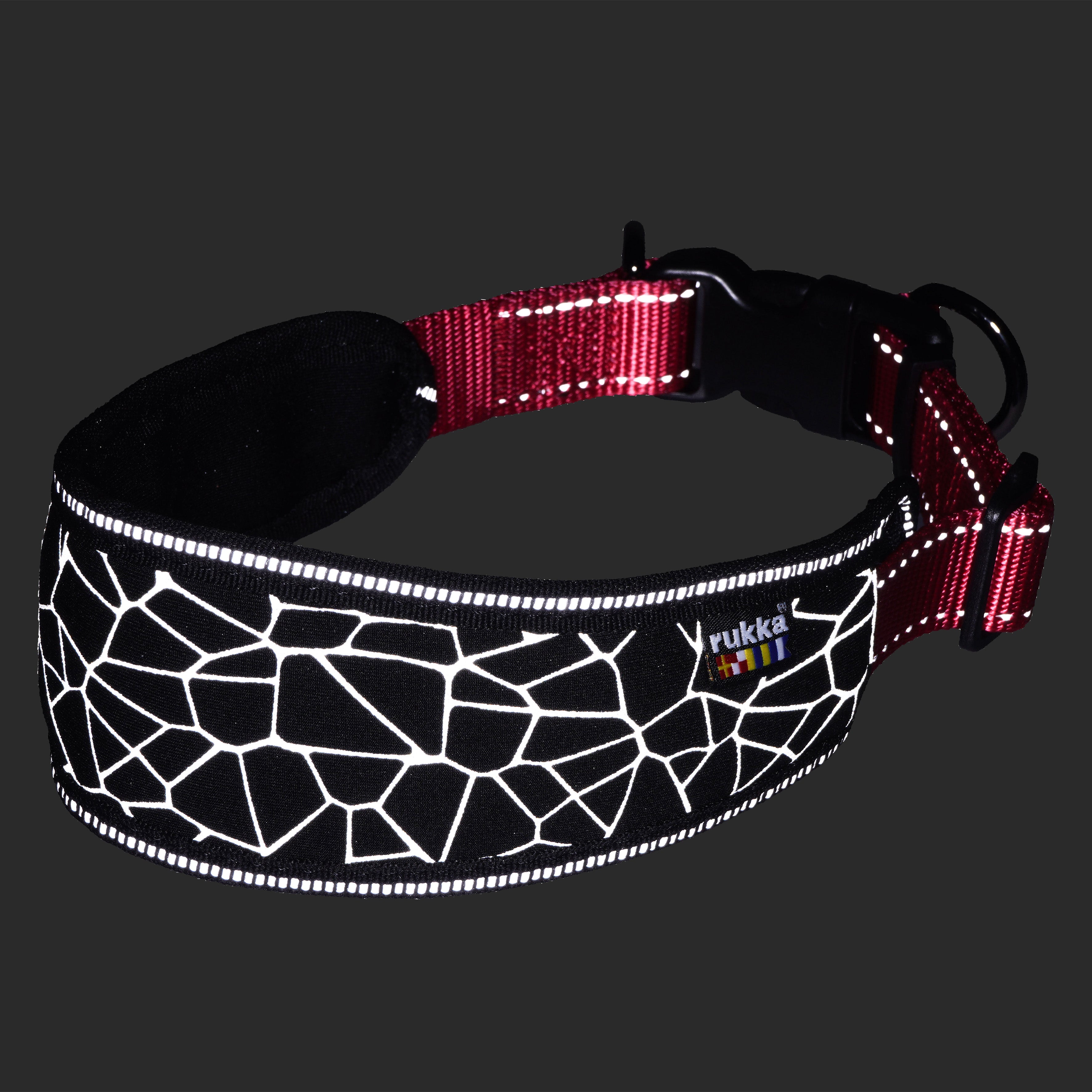 Rukka Pets Cube Soft Collar – Neoprene - Padded Reflective Dog Collar - FOR TAILS & WINGS