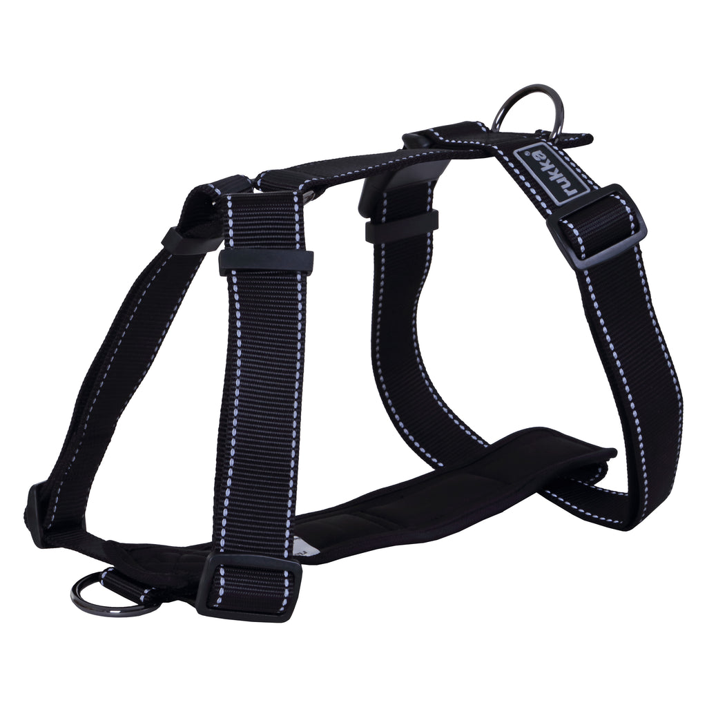 Rukka Pets Form Basic Black Y-malliset koiranvaljaat valkoisella taustalla