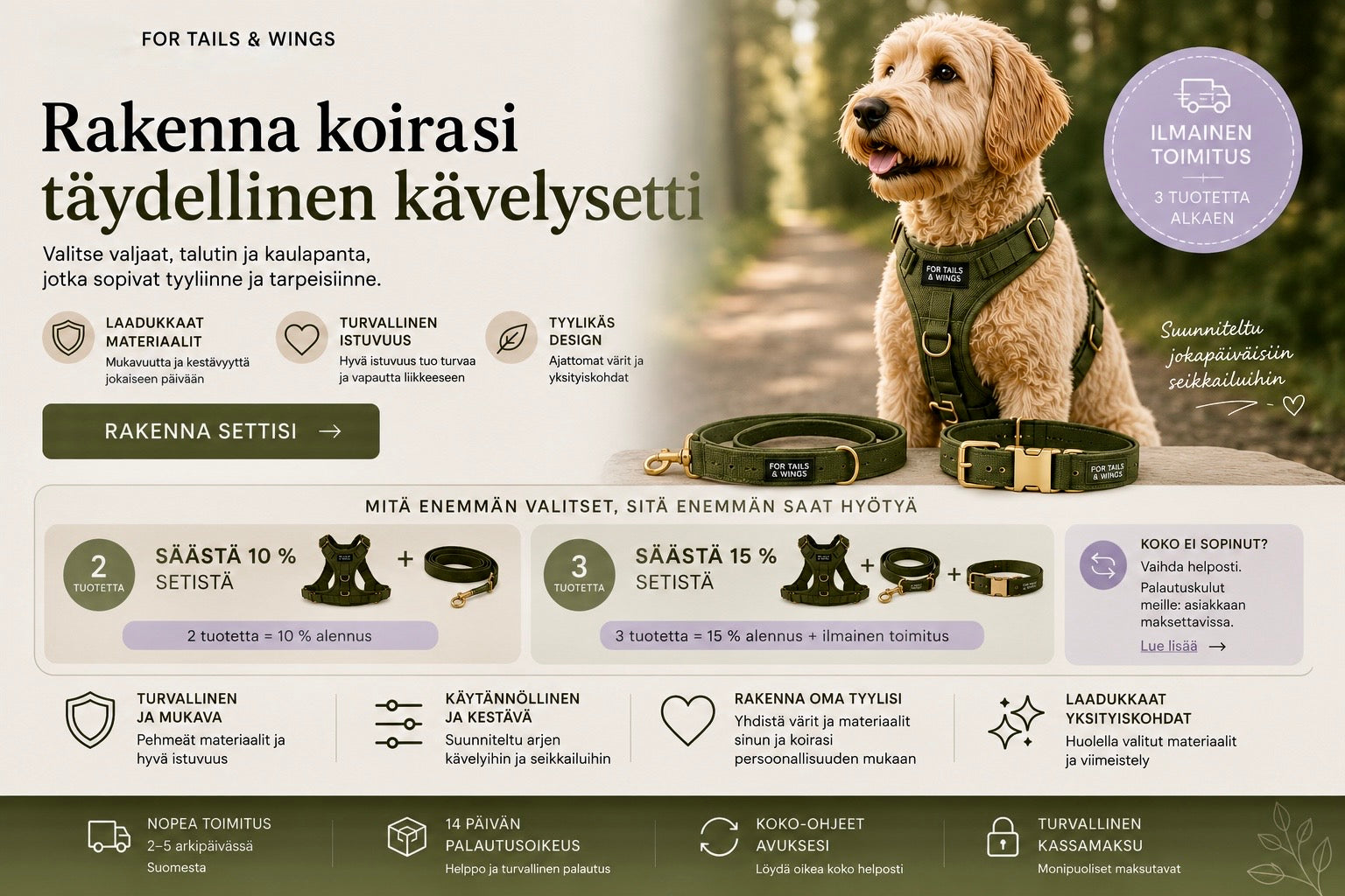 Build your own matching dog walking set