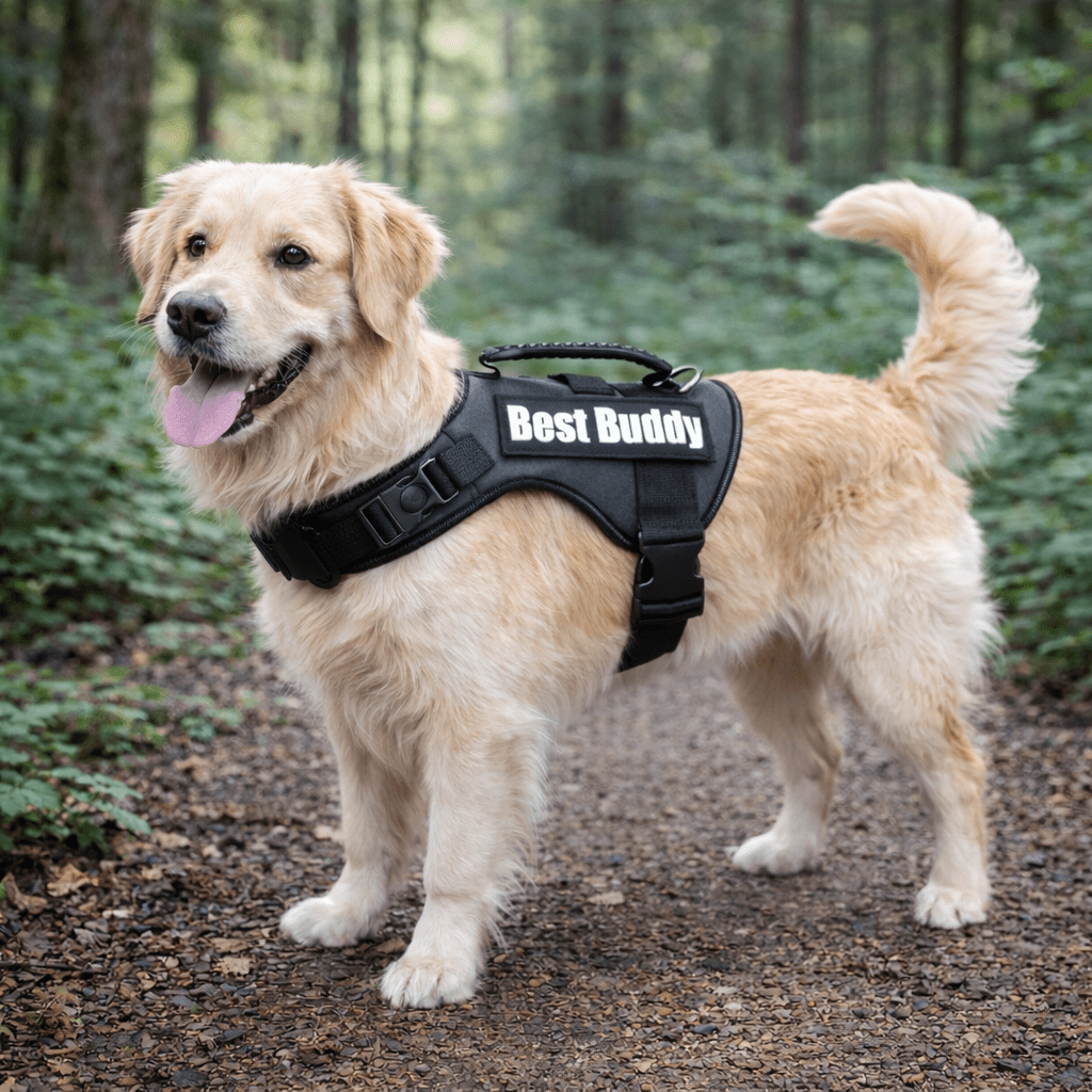 Flamingo Uranus säädettävä koiranvaljas – musta - For Tails And Wings