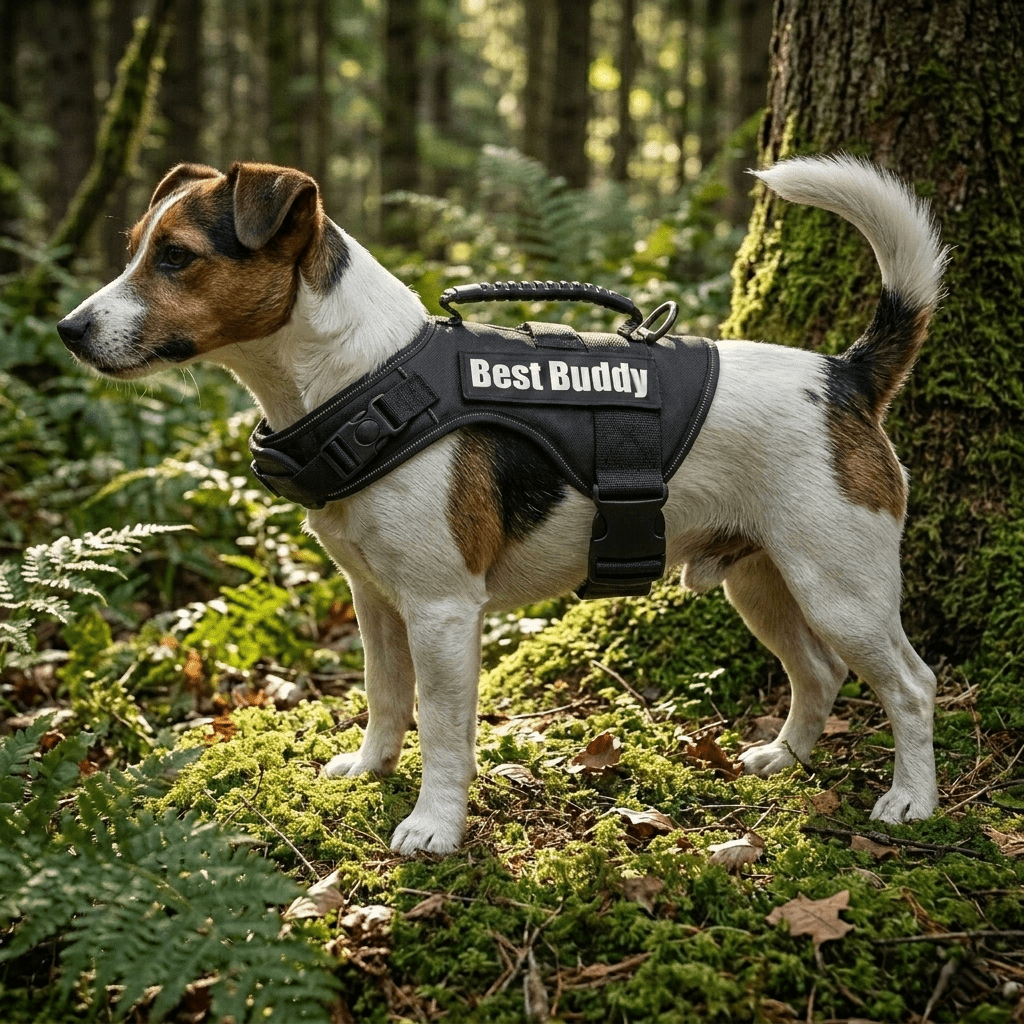 Flamingo Uranus säädettävä koiranvaljas – musta - For Tails And Wings